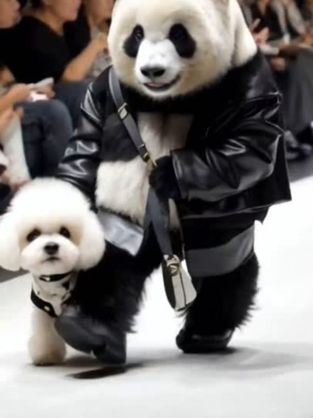 Panda fashion show